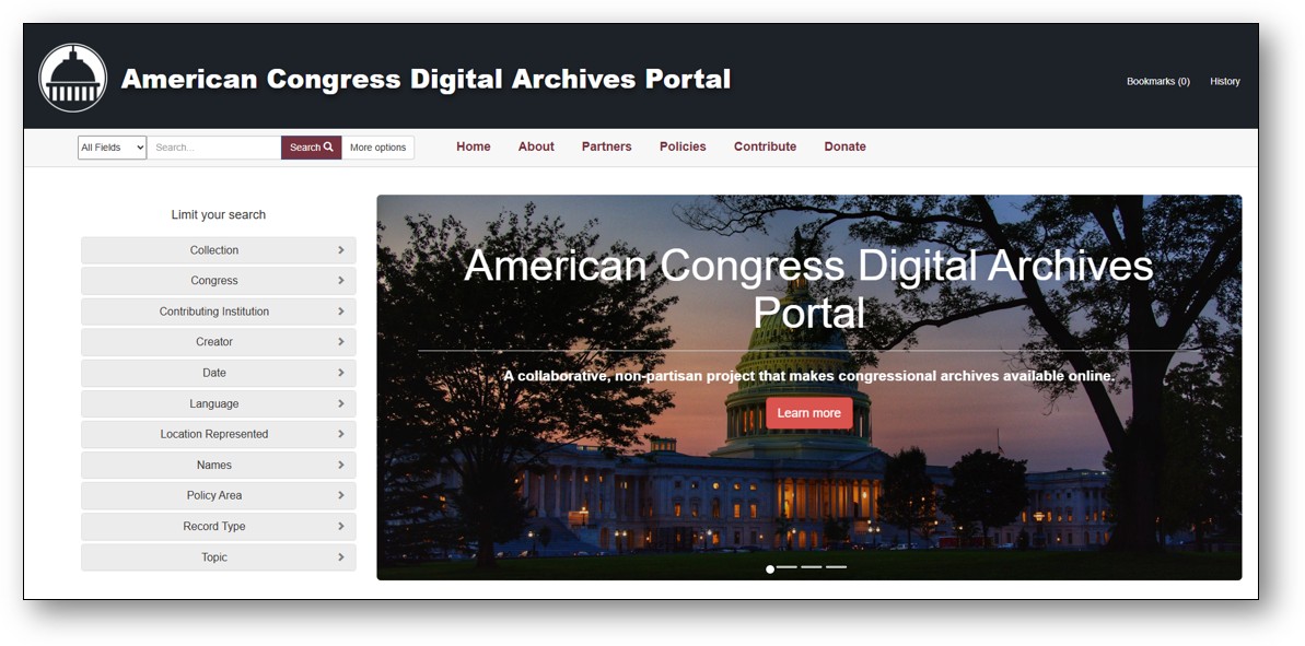 American Congress Digital Archives Portal